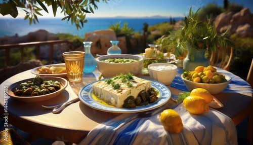 Griechisches Buffet mit Moussaka und Tzatziki