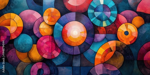 Colorful abstract composition digital vibrant environment