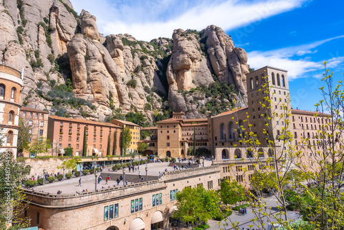 Montserrat monastery nestled in the majestic mountains of catalonia