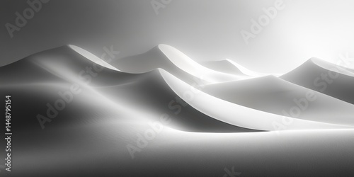 Majestic sand dunes desert landscape minimalist aerial view serenity