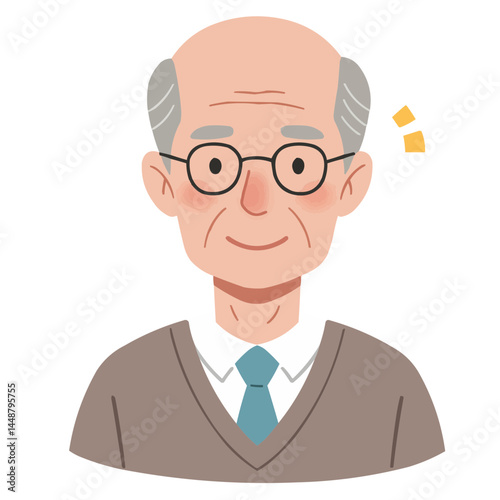 Elderly man with proud smile - silver-haired gentleman with noble posture and warm knowing smile, his wrinkled face radiates dignity and rich life experience.