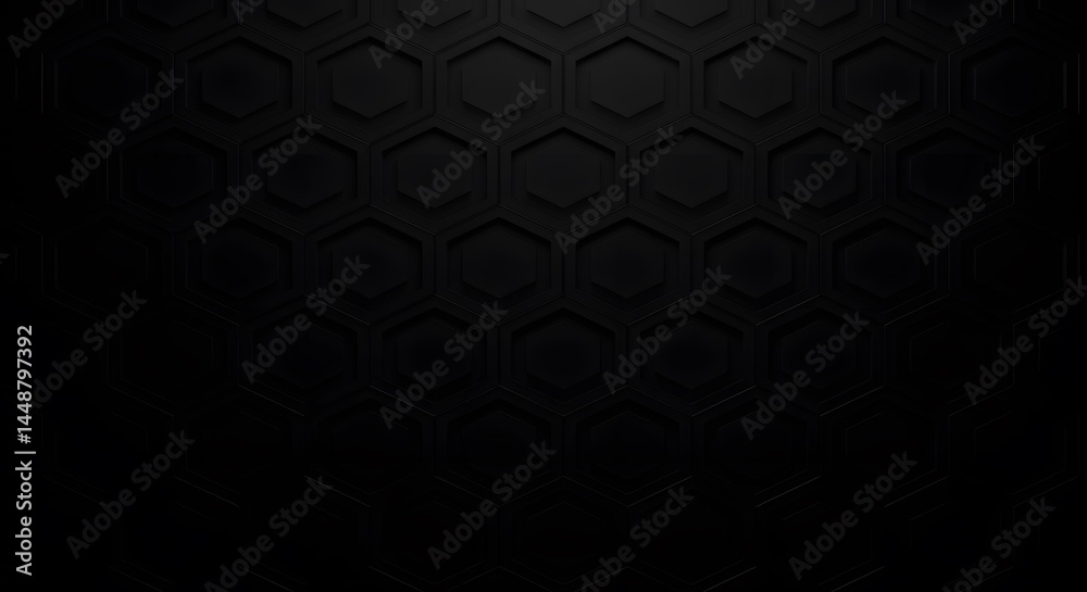 Dark Black Hexagon Texture Background Pattern - Abstract Geometric Design Dark Black Hexagon Texture Background Pattern - Abstract Geometric Design
