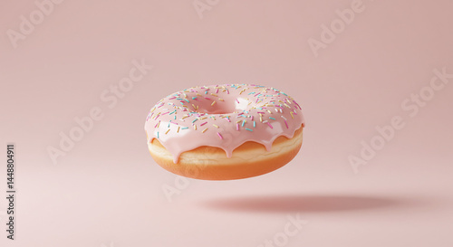 dona glaseada con chispas de de colores