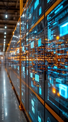 Factory Control Panels, Data Monitoring, Warehouse, Automation