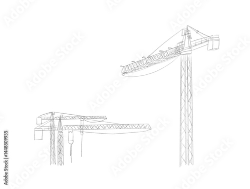 Building crane sketch