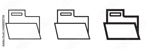 File folder icon simple vector symbol