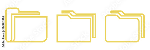 folder icons. Various folder symbols. Suitable for document management application design elements, computer file directories, File folders icon set vector illustration eps 10. 