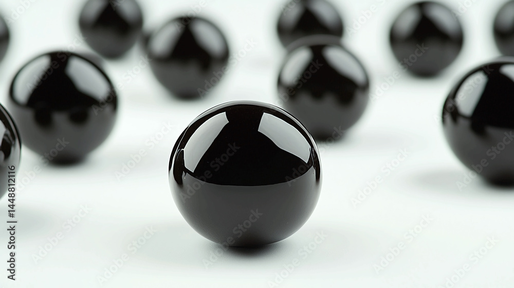 Black spheres shiny balls background abstract design dark orbs glossy smooth surface geometric shapes 3d render Black spheres shiny balls background abstract design dark orbs glossy smooth surface geometric shapes 3d render