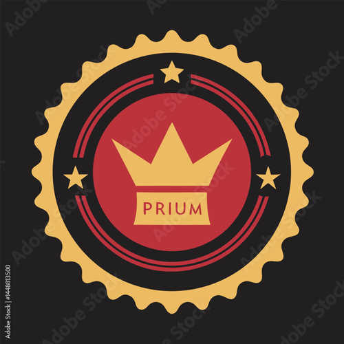 Royal Emblem of Distinction: A meticulously crafted insignia of authority and eminence, exuding a timeless aesthetic and encapsulating concepts of prestige and high quality.
