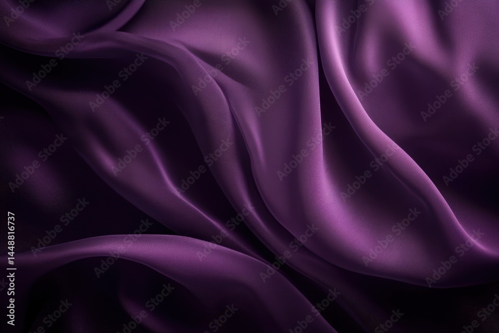 Obraz premium Dark Mauve Gradient Background with Reflective Silk Texture