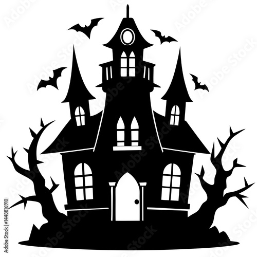 haunted house vector illustration
