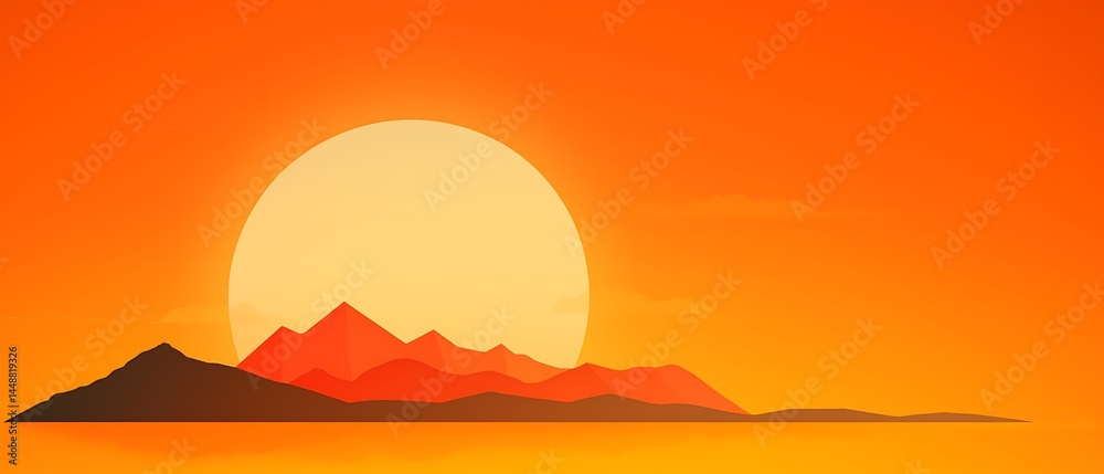 Obraz premium Sunset over mountains