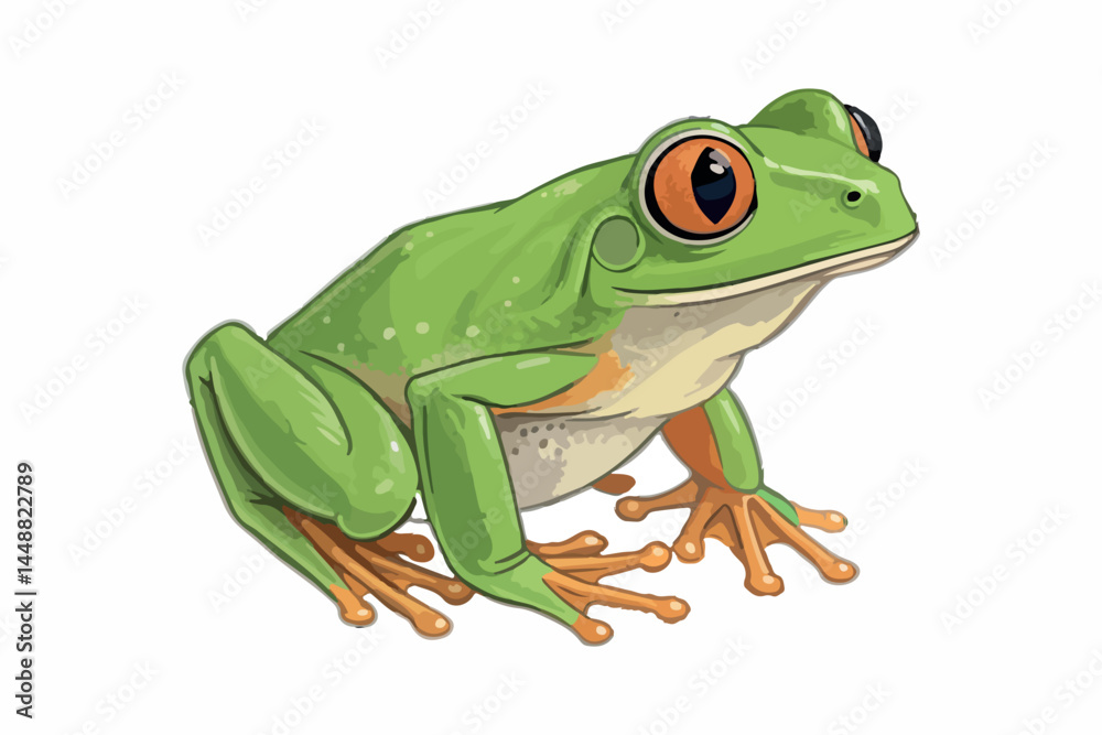 Fototapeta premium Green Frog Tropical Animal