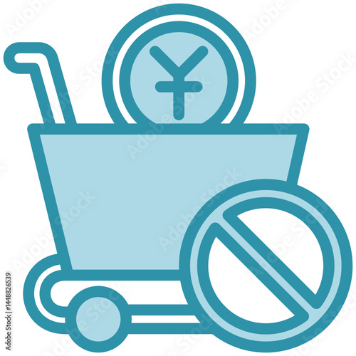 Conflict Zone mini illustration dual tone color icon, use for trade wars, economy, business, finance, economic competition, UI, UX kit, app and web development, digital or print.