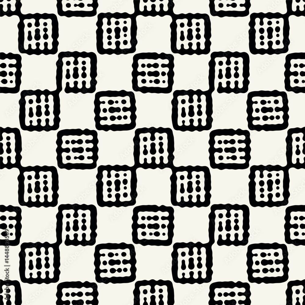 Vector seamless pattern. Modern stylish texture with smooth natural quadrilateral smooth elements. Repeating abstract tileable background. Organic quadrangle shapes. Trendy abstract surface design. Vector seamless pattern. Modern stylish texture with smooth natural quadrilateral smooth elements. Repeating abstract tileable background. Organic quadrangle shapes. Trendy abstract surface design.