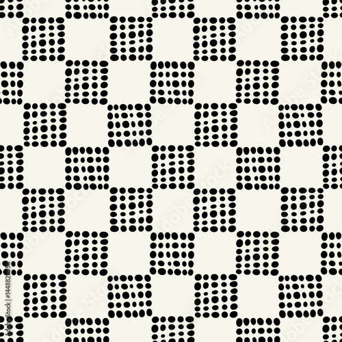 Vector seamless pattern. Modern stylish texture with smooth natural quadrilateral smooth elements. Repeating abstract tileable background. Organic quadrangle shapes. Trendy abstract surface design.