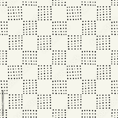 Vector seamless pattern. Modern stylish texture with smooth natural quadrilateral smooth elements. Repeating abstract tileable background. Organic quadrangle shapes. Trendy abstract surface design.