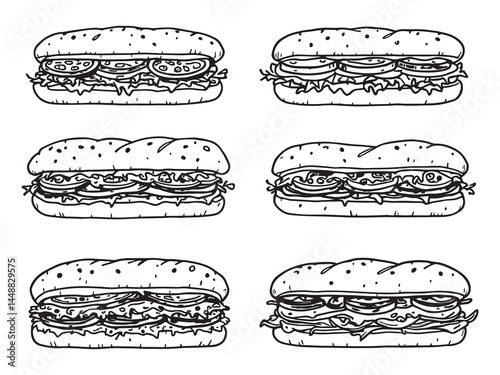 Italian Sub Clipart Illustration