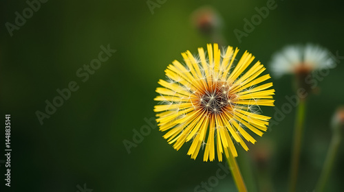 Condolence or sympathy design with dandelion flower