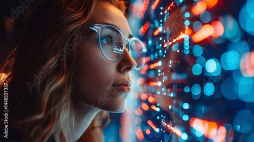 Futuristic digital marketing team exploring buyer personas to optimize SEM campaigns and create compelling content