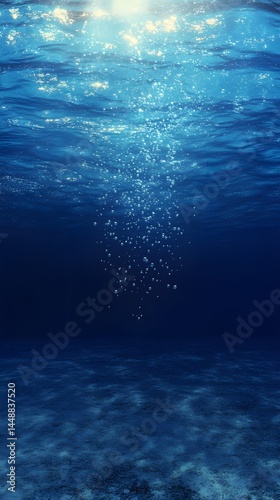 Wallpaper Mural Stunning Underwater Scene Bubbles Ocean Floor Sunlight Torontodigital.ca