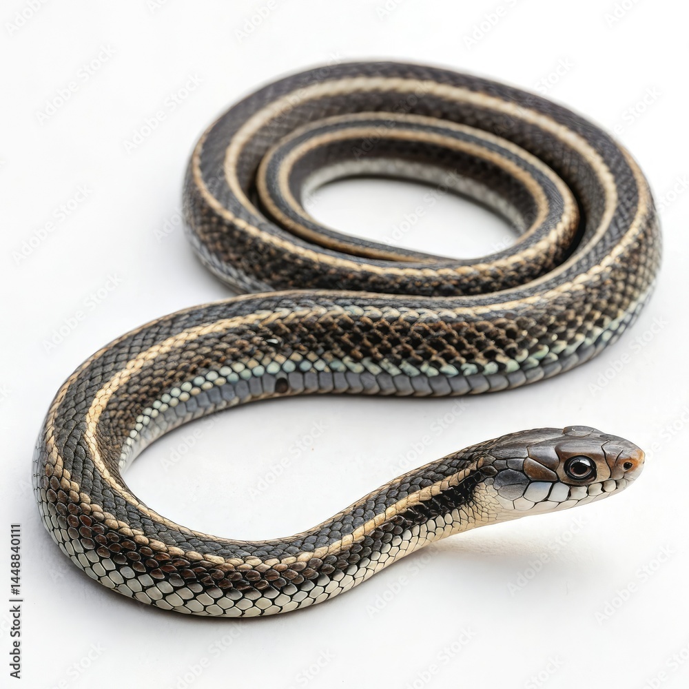Fototapeta premium snake on a white background