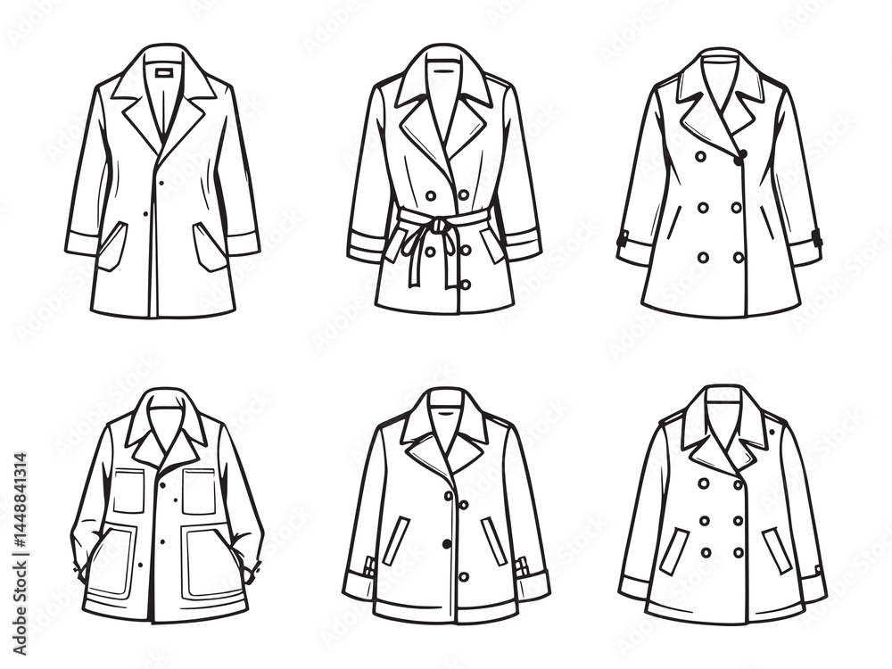 Trench Coat Minimalist Vector Art Trench Coat Minimalist Vector Art
