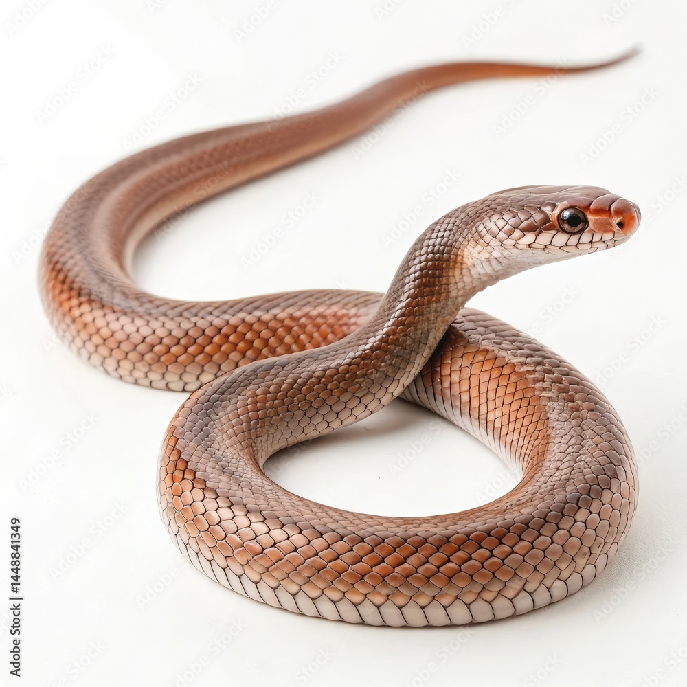 Naklejka premium snake on a white background