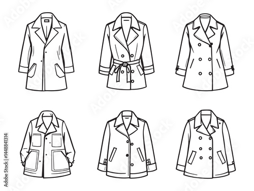 Trench Coat Minimalist Vector Art