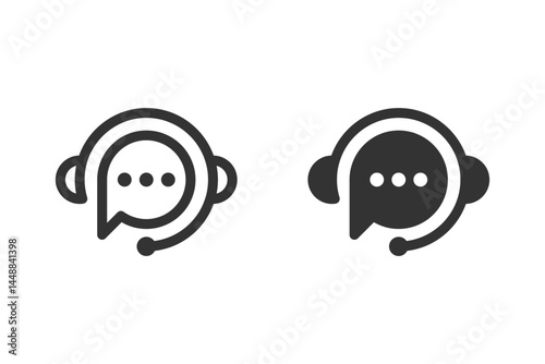 Customer support icon set. help, service or assistance. Ideal for websites, apps