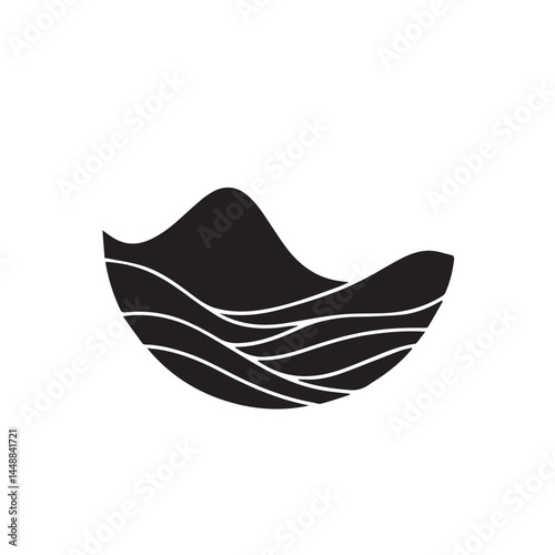 Mountain Landscape Logo icon isolated on white background