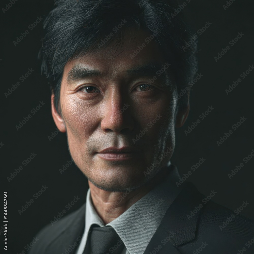 Fototapeta premium Confident Asian Businessman Portrait in Suit