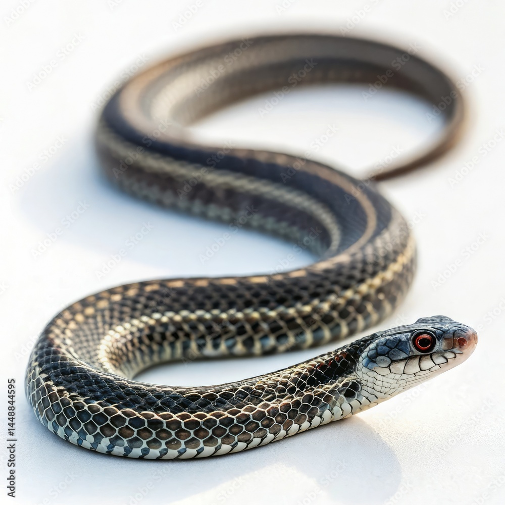 Fototapeta premium snake on a white background