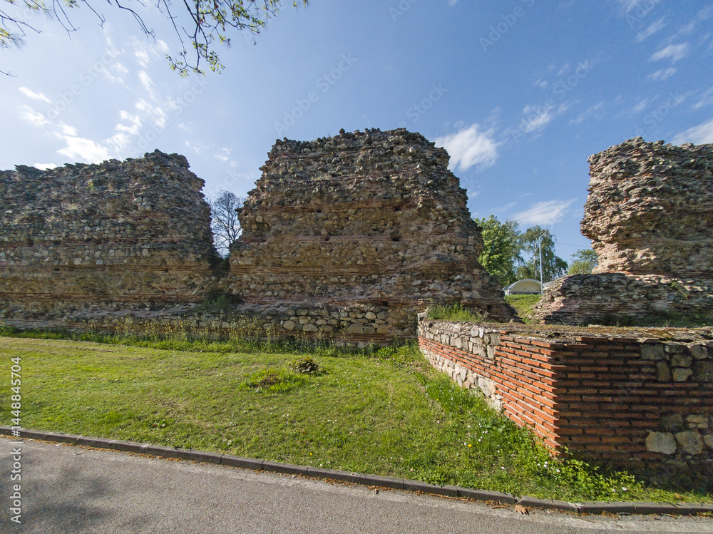 Roman fortifications in town of Hisarya, Bulgaria