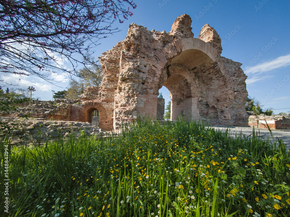 Roman fortifications in town of Hisarya, Bulgaria