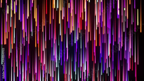 Falling glowing colorful neon lines tutorial.