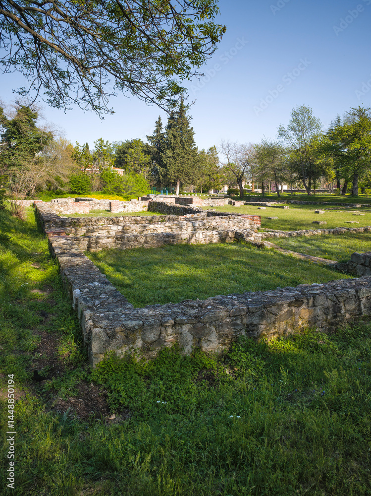 Roman fortifications in town of Hisarya, Bulgaria