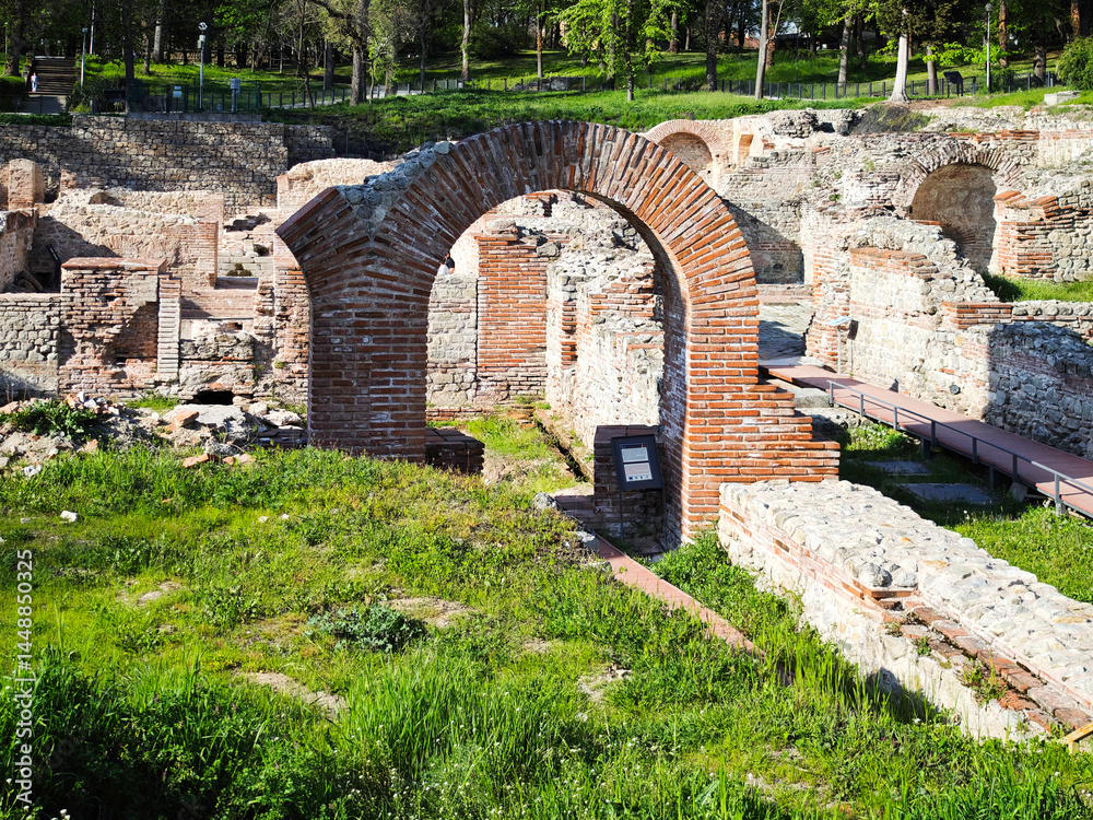Roman fortifications in town of Hisarya, Bulgaria