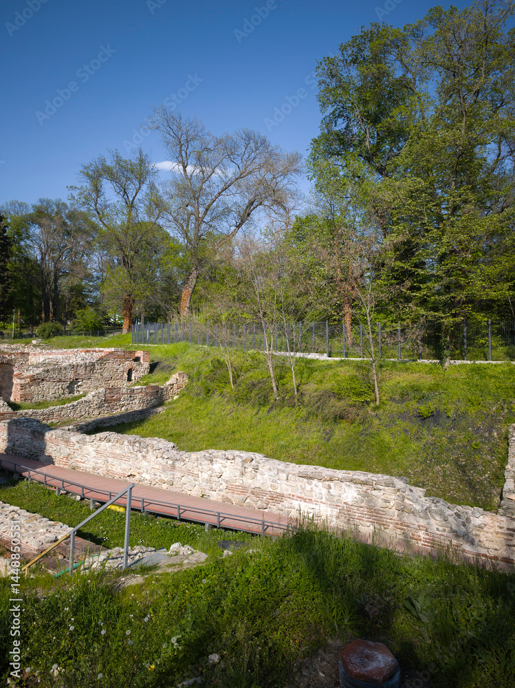 Roman fortifications in town of Hisarya, Bulgaria