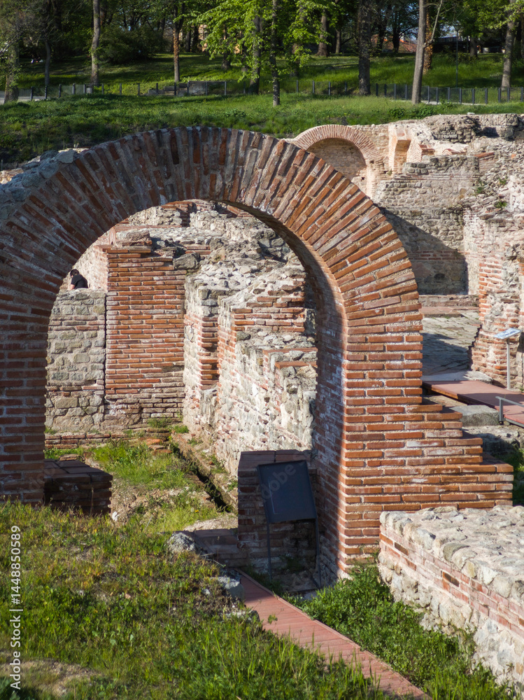Roman fortifications in town of Hisarya, Bulgaria