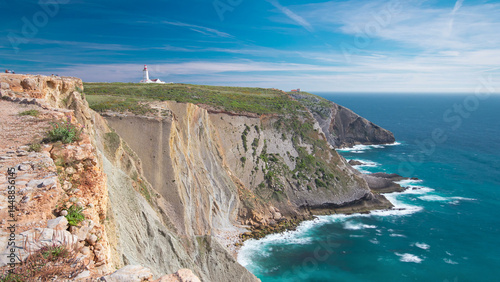 Photos Lighthouse of Cape Espichel, view from the temple, Portugal timelapse