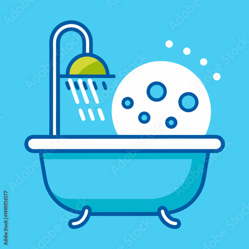 illustration of bath accessories