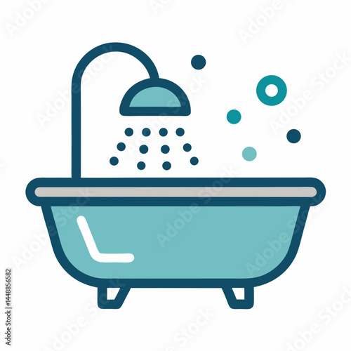 illustration of a shower