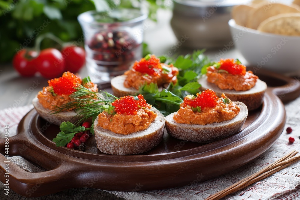 Delicious cod liver and tomato bites Delicious cod liver and tomato bites