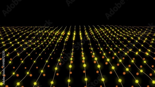 Two different colored light balls in movable straight line.