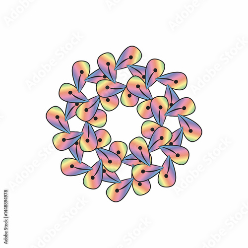 Abstract floral geometric seamless pattern mandala background wallpaper