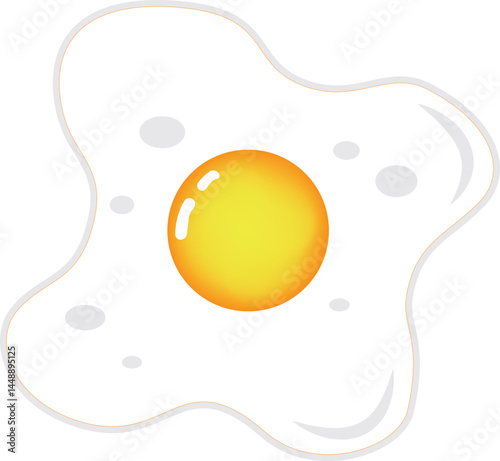 A fried egg is served sunny side up