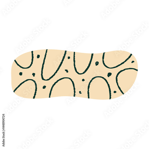 Abstract paper cutout shapes, organic geometric figures inspired, colorful summer texture, creative kid friendly design. Flat vector illustration isolated on white background.