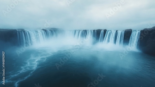 Majestic Waterfall in Iceland: A Serene Landscape