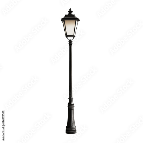 street lamp isolated on white